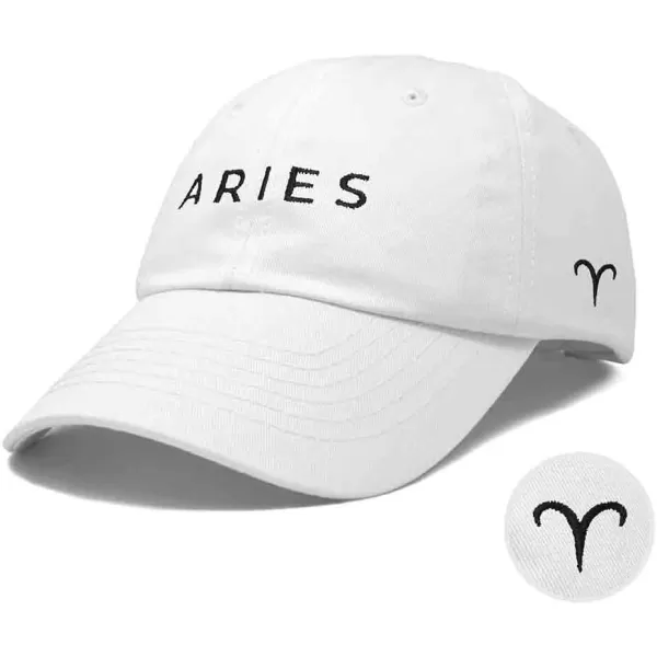 DALIX Aries Dad Hat Embroidered Zodiac Astrology Cotton Baseball Cap