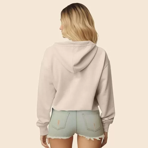 DALIX Astronaut Embroidered Fleece Cropped Hoodie Cold Fall Winter Women
