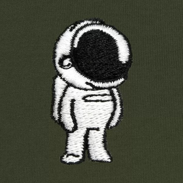 DALIX Astronaut Embroidered Fleece Cropped Hoodie Cold Fall Winter Women
