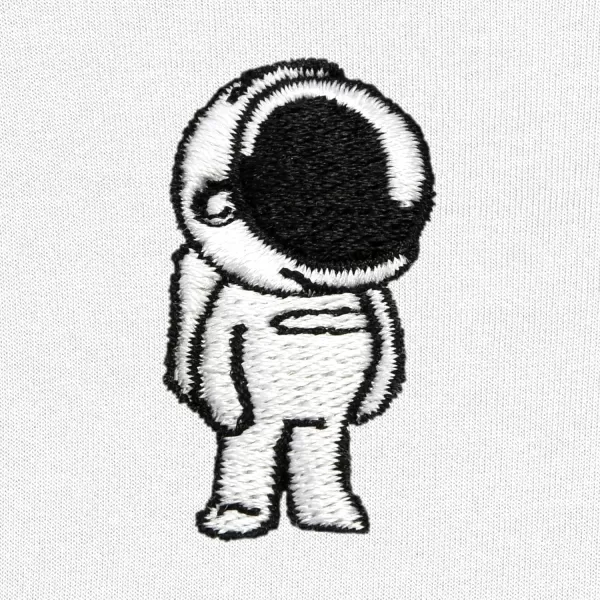 DALIX Astronaut Embroidered Fleece Cropped Hoodie Cold Fall Winter Women