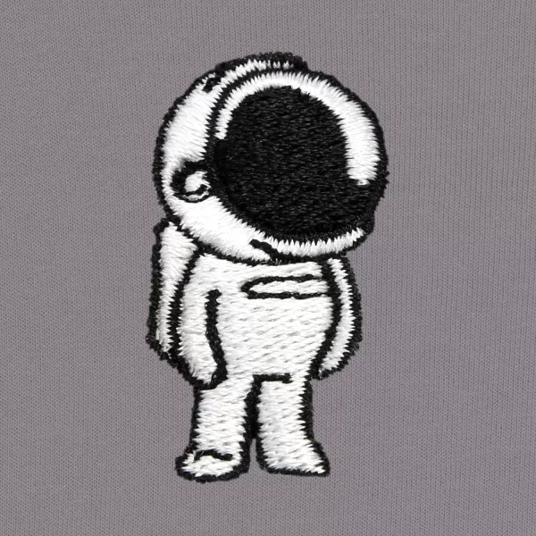 DALIX Astronaut Embroidered Fleece Cropped Hoodie Cold Fall Winter Women