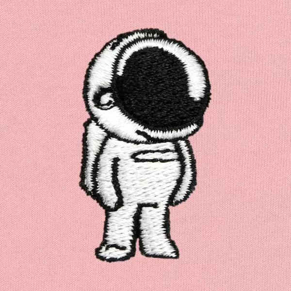 DALIX Astronaut Embroidered Fleece Cropped Hoodie Cold Fall Winter Women