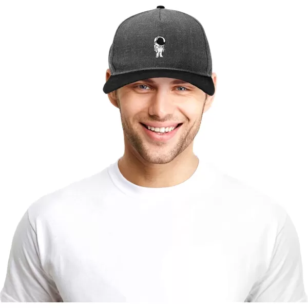 DALIX Astronaut Spaceman Embroidered Snapback Flat Billed Hat
