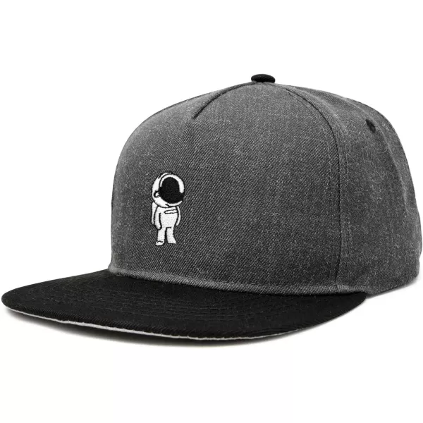 DALIX Astronaut Spaceman Embroidered Snapback Flat Billed Hat
