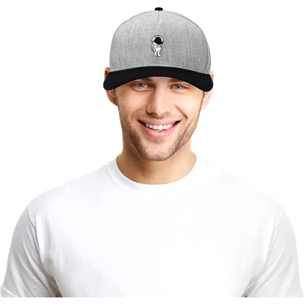 DALIX Astronaut Spaceman Embroidered Snapback Flat Billed Hat