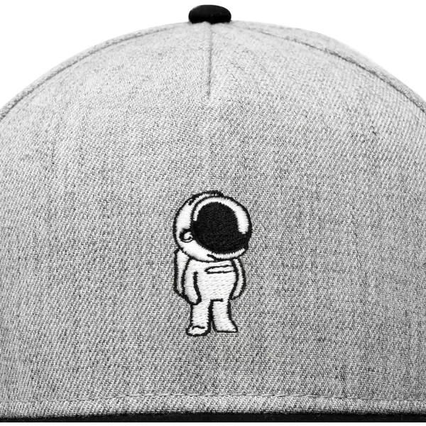 DALIX Astronaut Spaceman Embroidered Snapback Flat Billed Hat