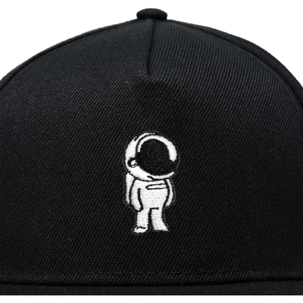 DALIX Astronaut Spaceman Embroidered Snapback Flat Billed Hat