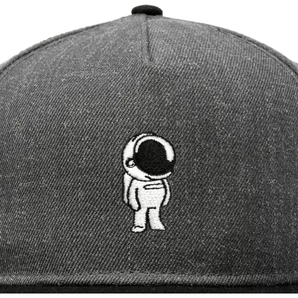 DALIX Astronaut Spaceman Embroidered Snapback Flat Billed Hat