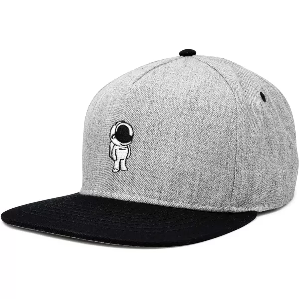DALIX Astronaut Spaceman Embroidered Snapback Flat Billed Hat