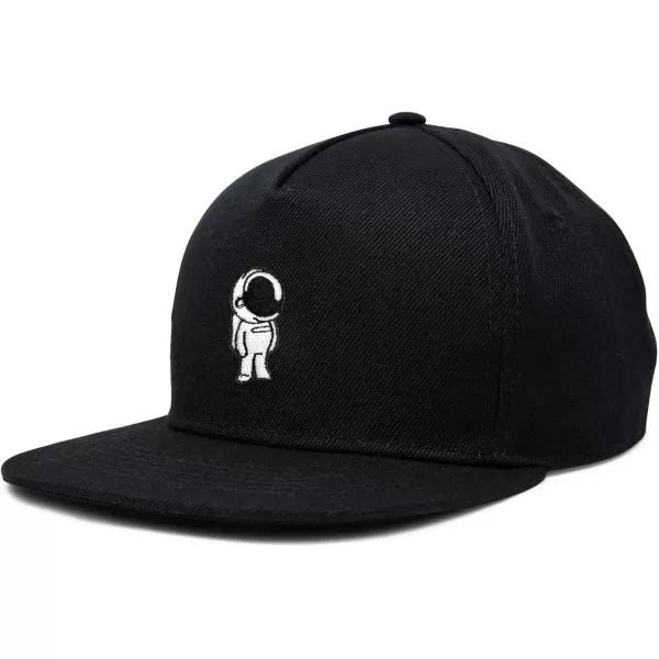 DALIX Astronaut Spaceman Embroidered Snapback Flat Billed Hat