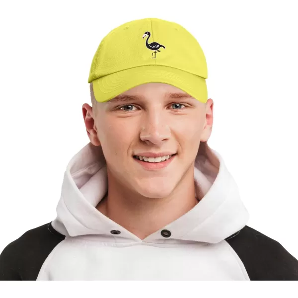 DALIX Black Flamingo Womens Dad Hat Baseball Cap Embroidered