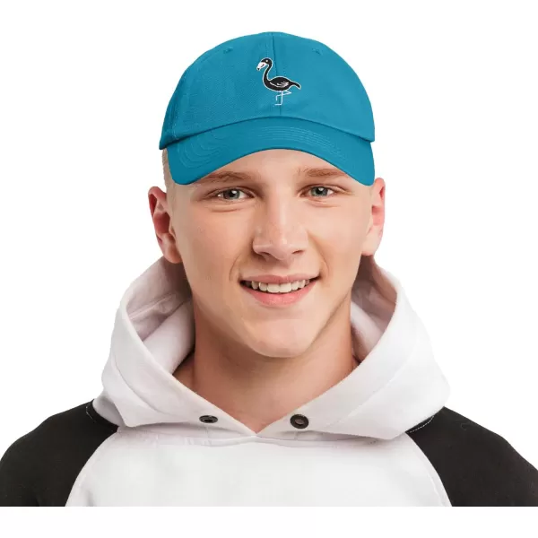 DALIX Black Flamingo Womens Dad Hat Baseball Cap Embroidered