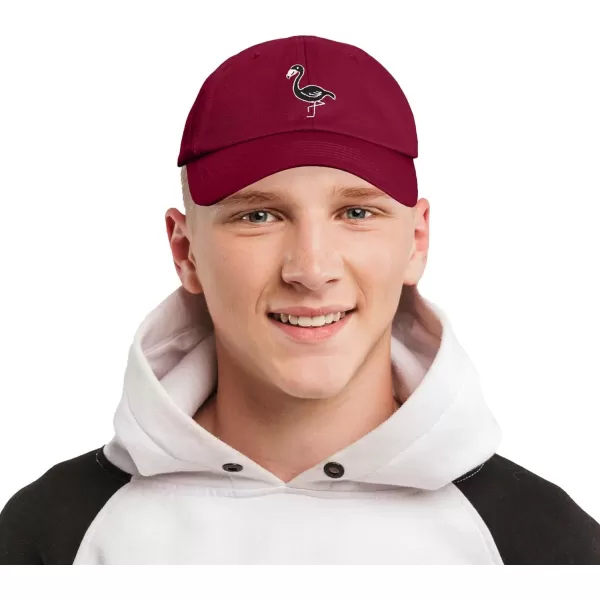DALIX Black Flamingo Womens Dad Hat Baseball Cap Embroidered