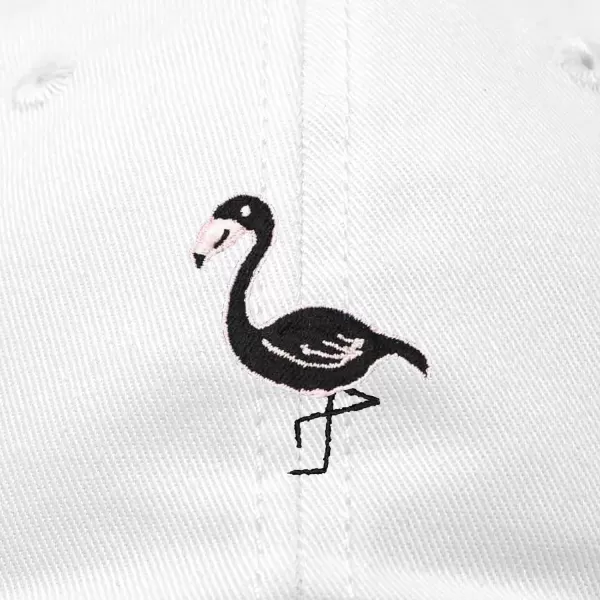 DALIX Black Flamingo Womens Dad Hat Baseball Cap Embroidered