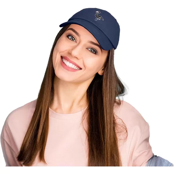 DALIX Black Flamingo Womens Dad Hat Baseball Cap Embroidered