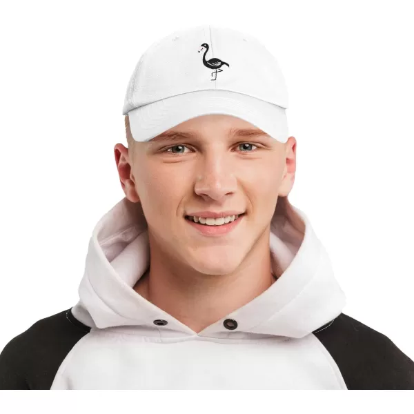 DALIX Black Flamingo Womens Dad Hat Baseball Cap Embroidered
