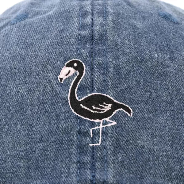 DALIX Black Flamingo Womens Dad Hat Baseball Cap Embroidered