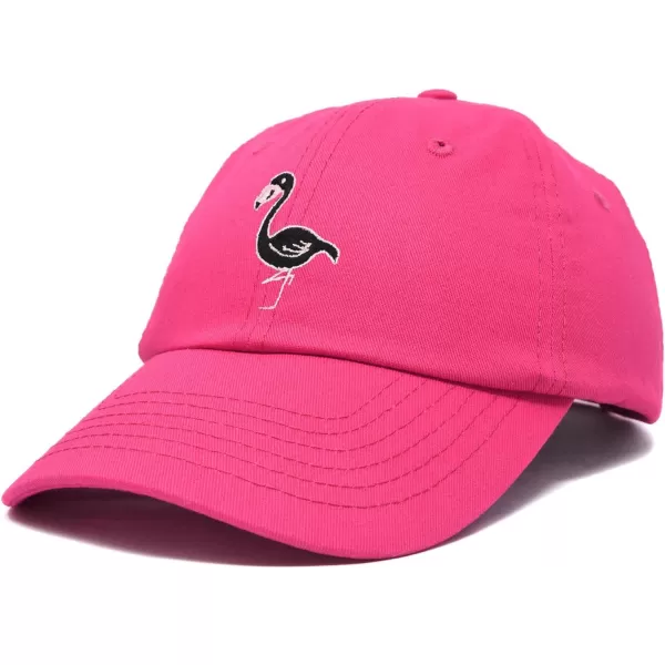 DALIX Black Flamingo Womens Dad Hat Baseball Cap Embroidered