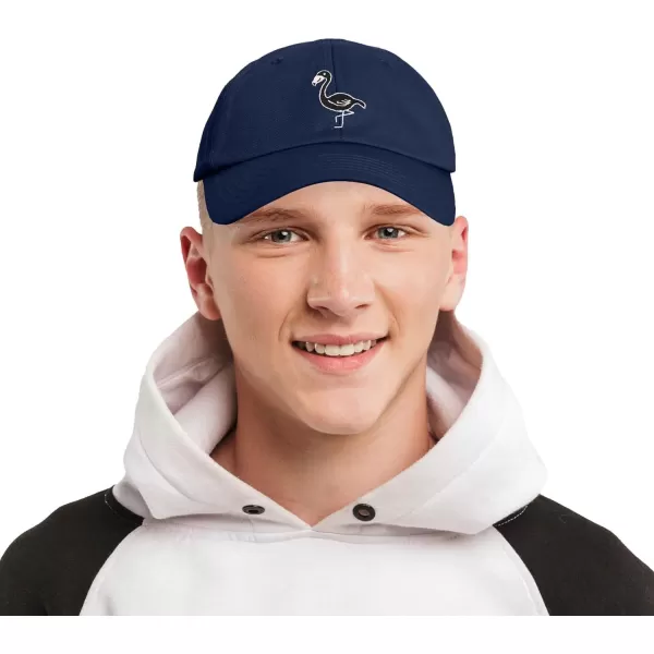 DALIX Black Flamingo Womens Dad Hat Baseball Cap Embroidered