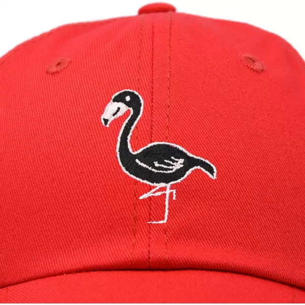 DALIX Black Flamingo Womens Dad Hat Baseball Cap Embroidered