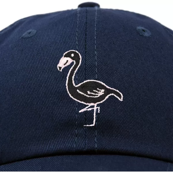 DALIX Black Flamingo Womens Dad Hat Baseball Cap Embroidered