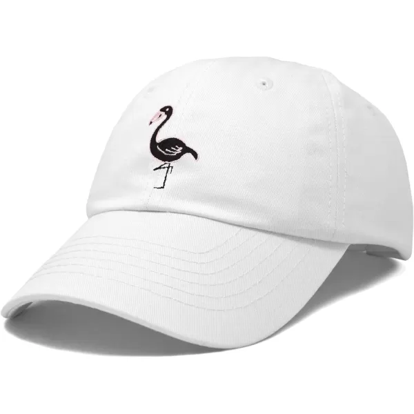 DALIX Black Flamingo Womens Dad Hat Baseball Cap Embroidered