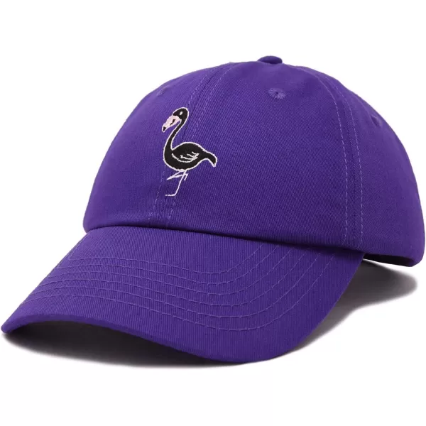 DALIX Black Flamingo Womens Dad Hat Baseball Cap Embroidered