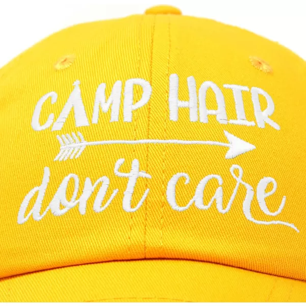 DALIX Camp Hair Don't Care Hat Dad Cap 100% Cotton Lightweight