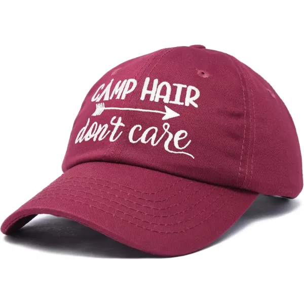 DALIX Camp Hair Don't Care Hat Dad Cap 100% Cotton Lightweight
