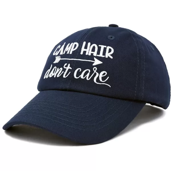 DALIX Camp Hair Don't Care Hat Dad Cap 100% Cotton Lightweight