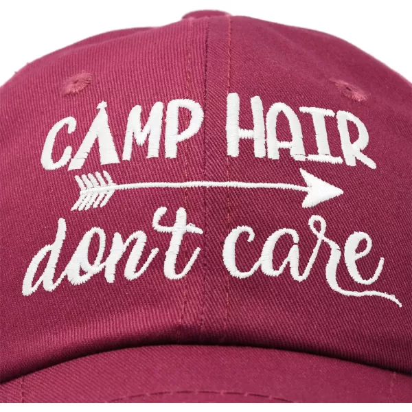 DALIX Camp Hair Don't Care Hat Dad Cap 100% Cotton Lightweight