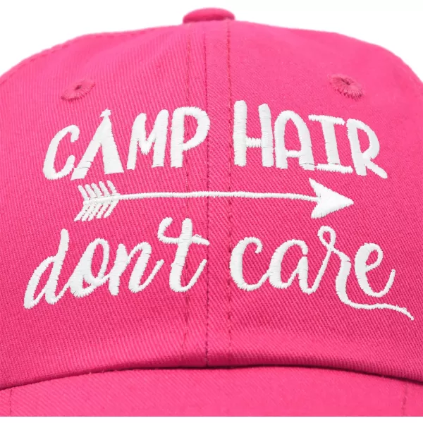 DALIX Camp Hair Don't Care Hat Dad Cap 100% Cotton Lightweight