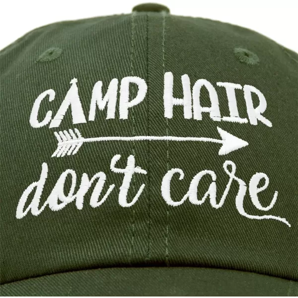 DALIX Camp Hair Don't Care Hat Dad Cap 100% Cotton Lightweight