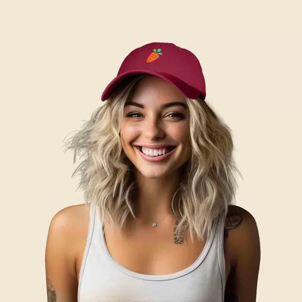 DALIX Carrot Embroidered Dad Cap Cotton Baseball Hat Women