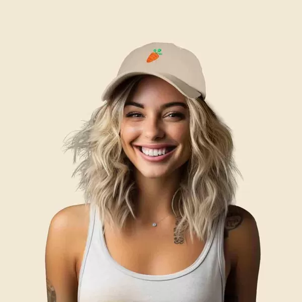 DALIX Carrot Embroidered Dad Cap Cotton Baseball Hat Women