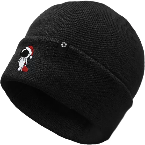 DALIX Christmas Astronaut Beanie Warm Winter Cap Embroidered Hat