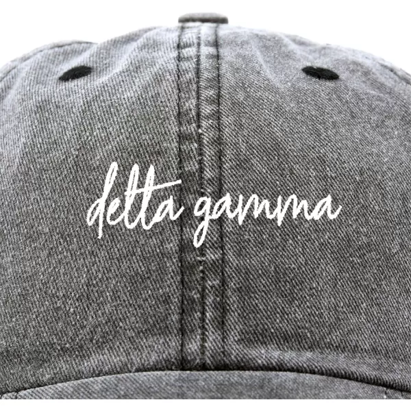 DALIX Delta Gamma Cursive Fraternity Hat Womens Embroidered Cap