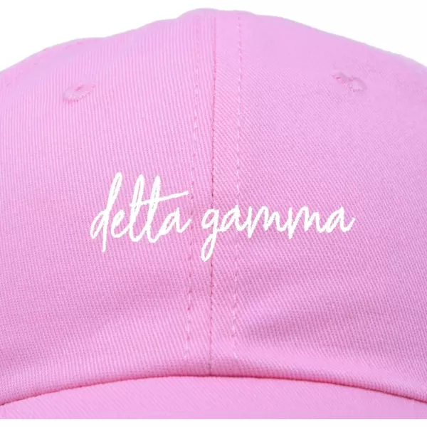 DALIX Delta Gamma Cursive Fraternity Hat Womens Embroidered Cap