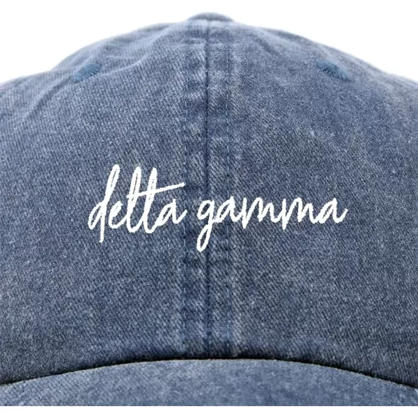 DALIX Delta Gamma Cursive Fraternity Hat Womens Embroidered Cap