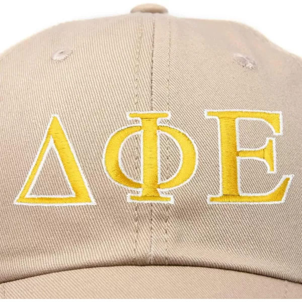 DALIX Delta Phi Epsilon Sorority Hat Womens Greek Letters Embroidered Baseball Cap