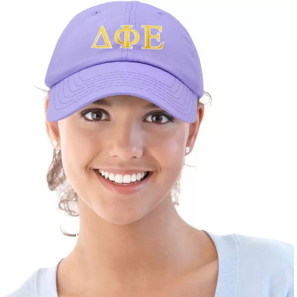 DALIX Delta Phi Epsilon Sorority Hat Womens Greek Letters Embroidered Baseball Cap