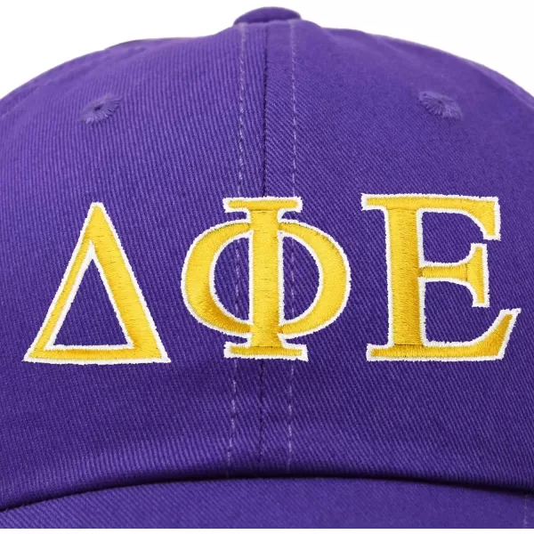 DALIX Delta Phi Epsilon Sorority Hat Womens Greek Letters Embroidered Baseball Cap