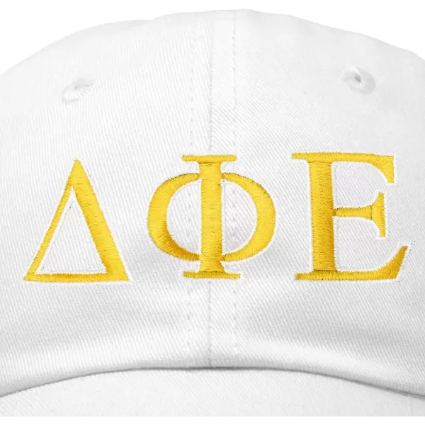 DALIX Delta Phi Epsilon Sorority Hat Womens Greek Letters Embroidered Baseball Cap