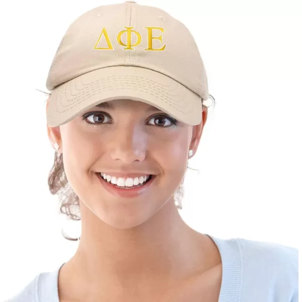 DALIX Delta Phi Epsilon Sorority Hat Womens Greek Letters Embroidered Baseball Cap