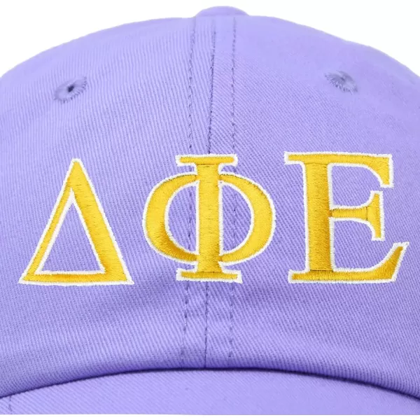 DALIX Delta Phi Epsilon Sorority Hat Womens Greek Letters Embroidered Baseball Cap
