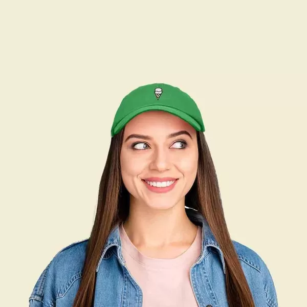 DALIX Double Scoop Embroidered Ice Cream Dad Hat Embroidered Cap Women