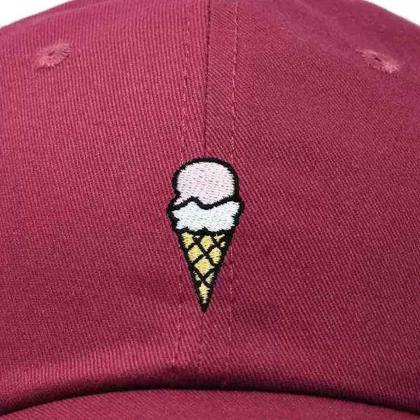 DALIX Double Scoop Embroidered Ice Cream Dad Hat Embroidered Cap Women