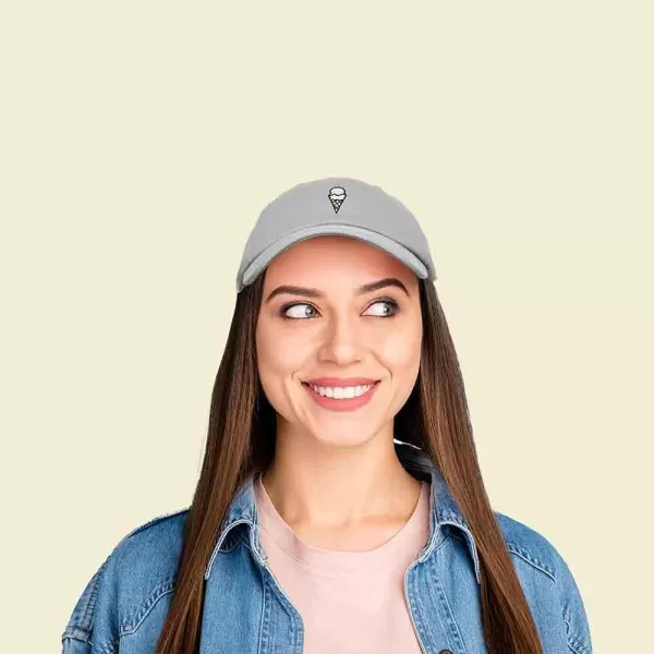 DALIX Double Scoop Embroidered Ice Cream Dad Hat Embroidered Cap Women