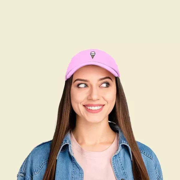 DALIX Double Scoop Embroidered Ice Cream Dad Hat Embroidered Cap Women
