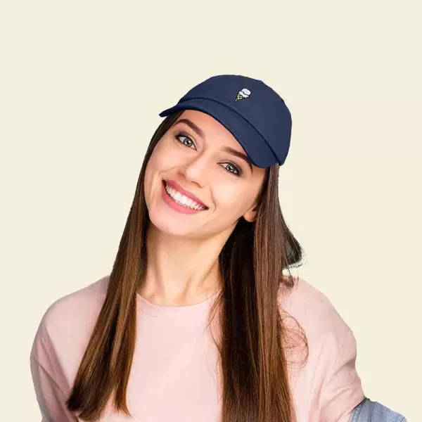 DALIX Double Scoop Embroidered Ice Cream Dad Hat Embroidered Cap Women
